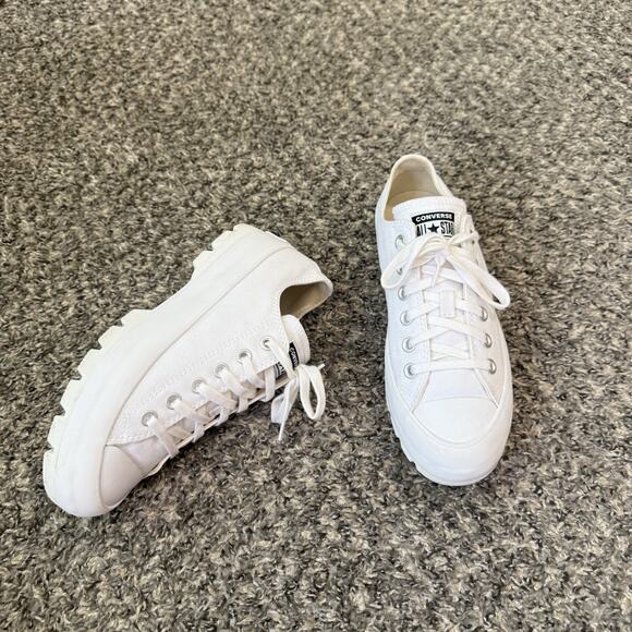 Converse Shoes - Converse Chuck Taylor All Star Lugged Low Top Sneakers Shoe White Size 8